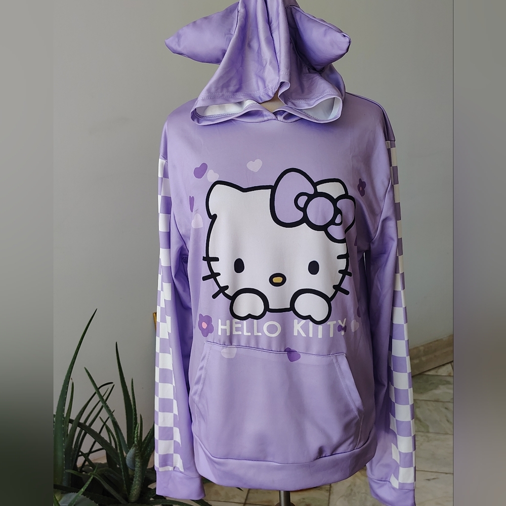 Hello Kitty Lavender Hoodie with Ear Hood